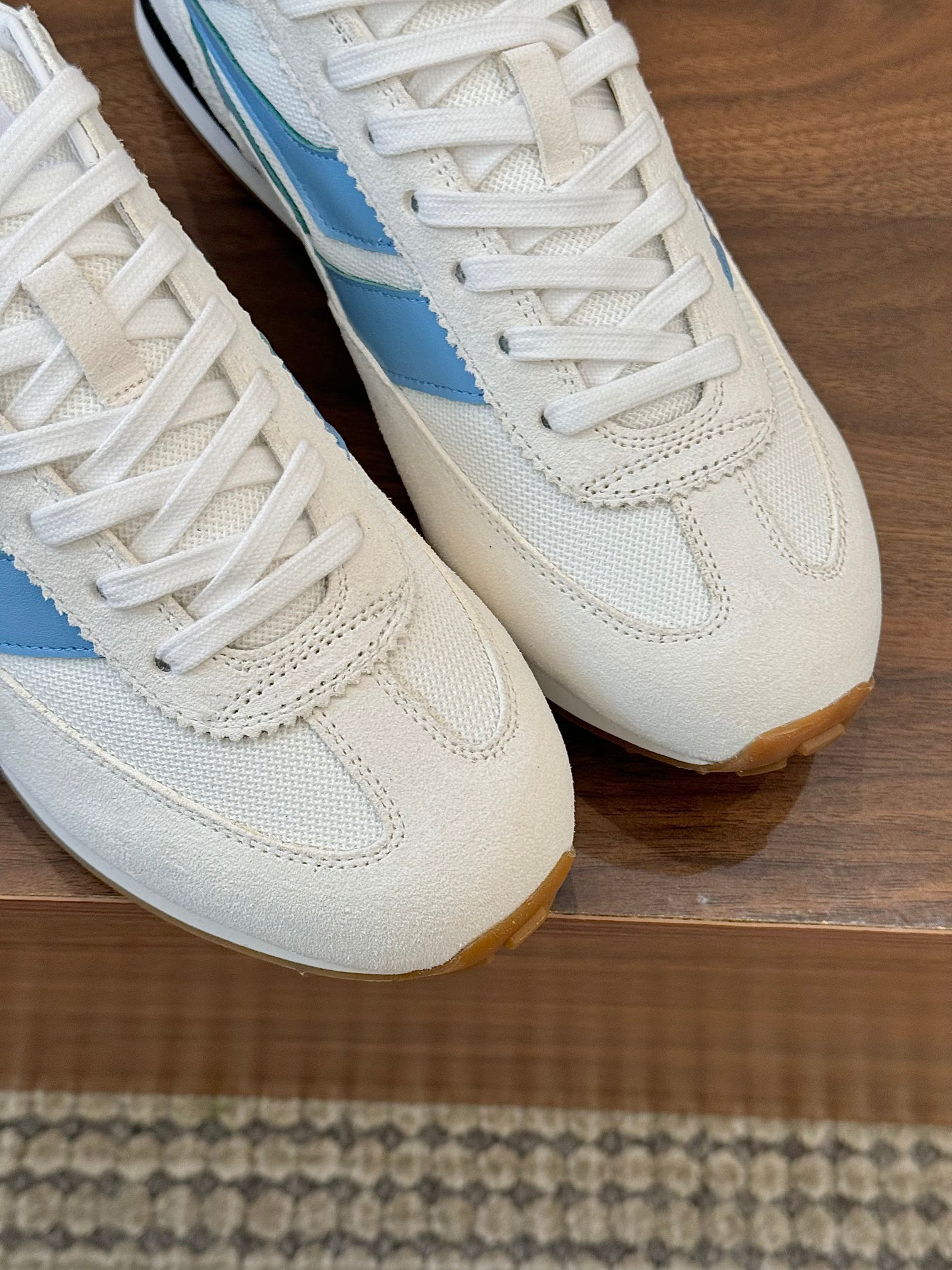 Tom Ford Retro Low-Top Sneakers White/Blue