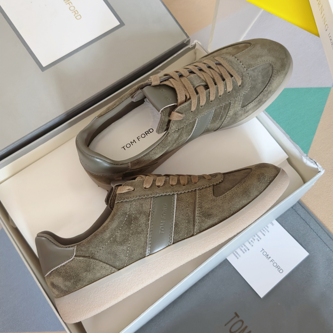 Tom Ford Terence Suede Sneakers Olive