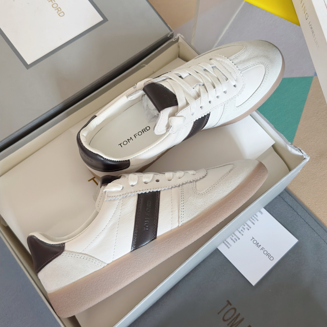 Tom Ford Terence Suede Sneakers White/Black