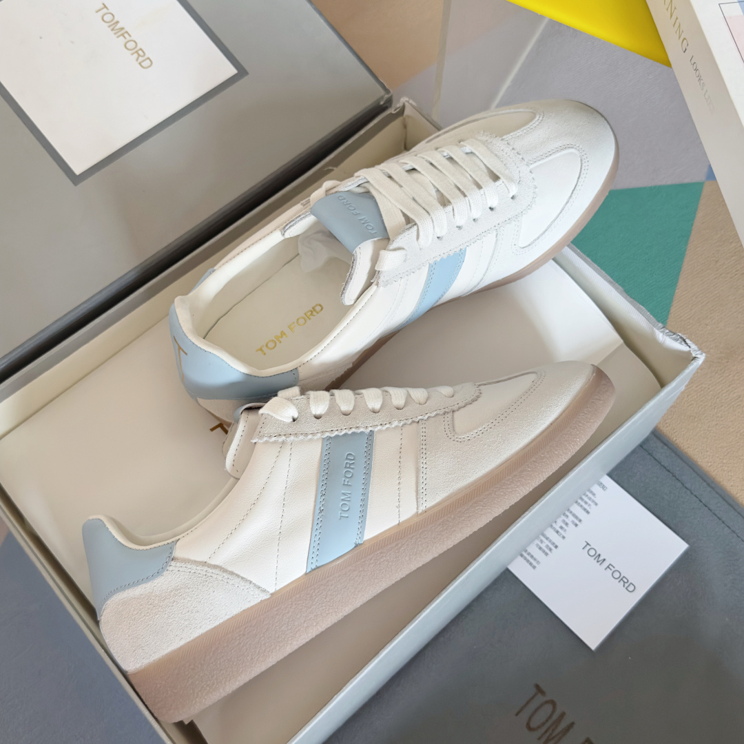 Tom Ford Terence Suede Sneakers Blue/White