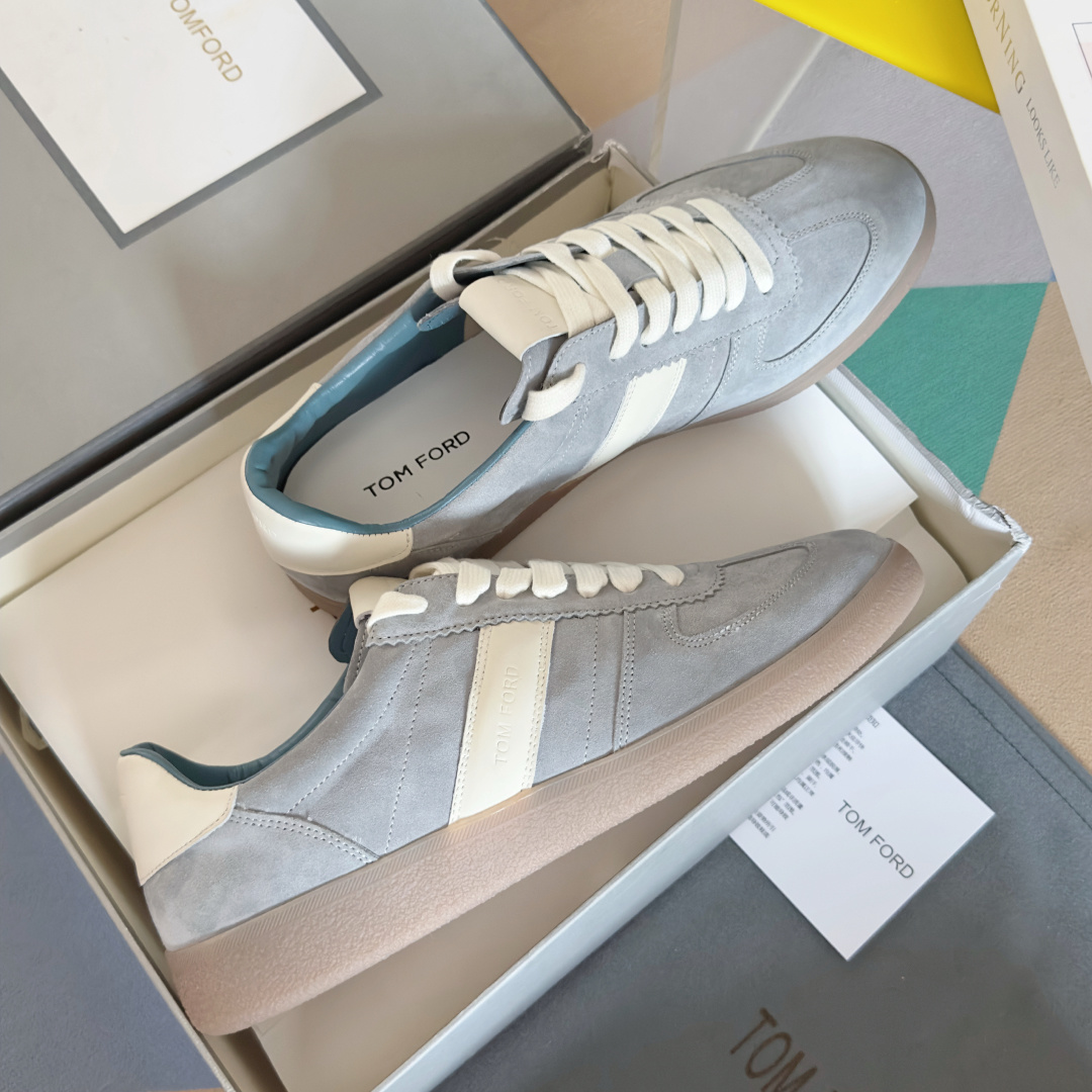 Tom Ford Terence Suede Sneakers Blue/White