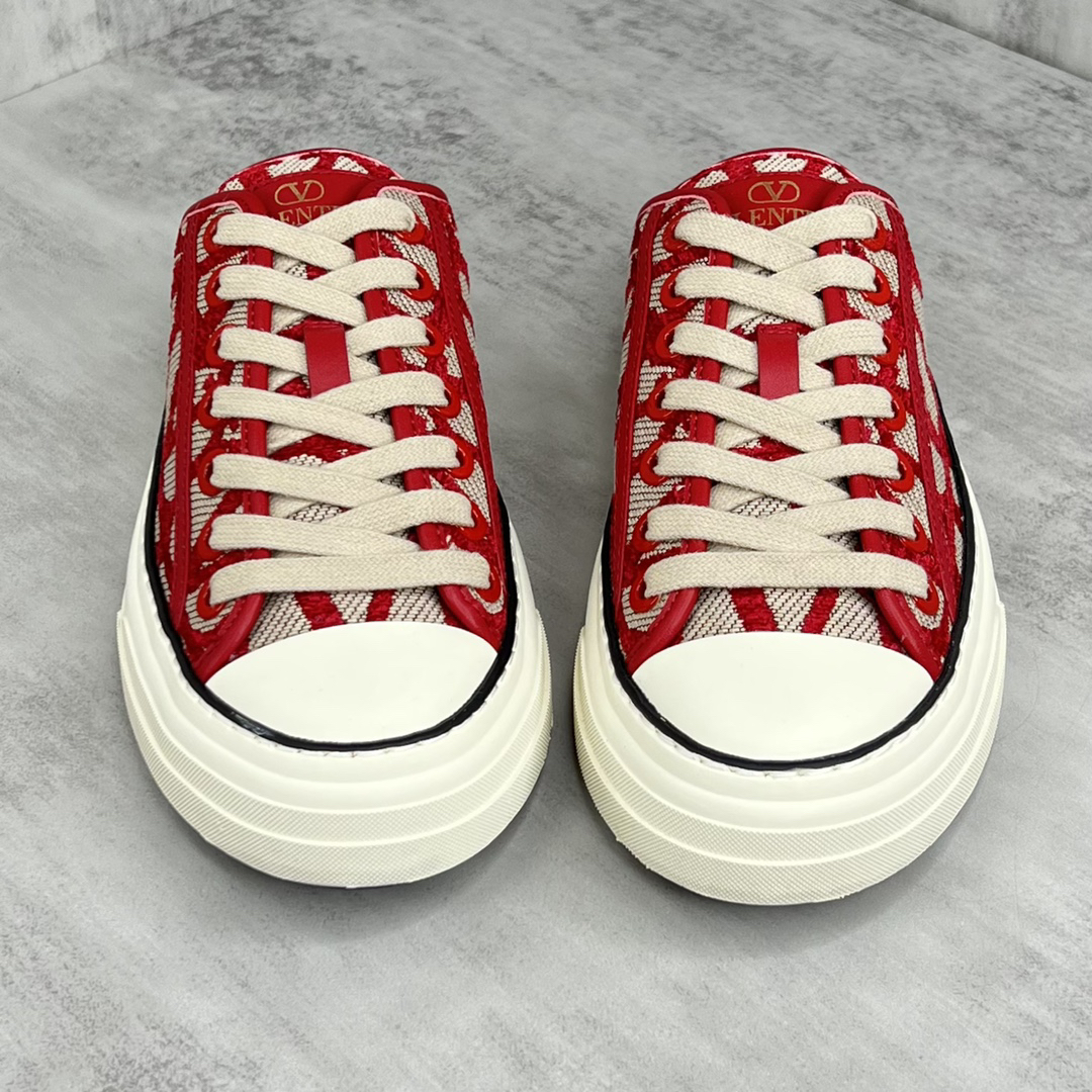 Valentino Garavani Logo Print Mule Sneakers Red
