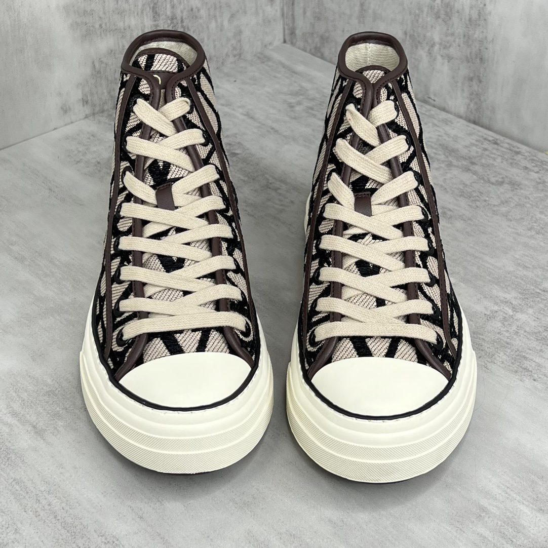 Valentino Garavani V-Logo High-Top Sneakers Beige