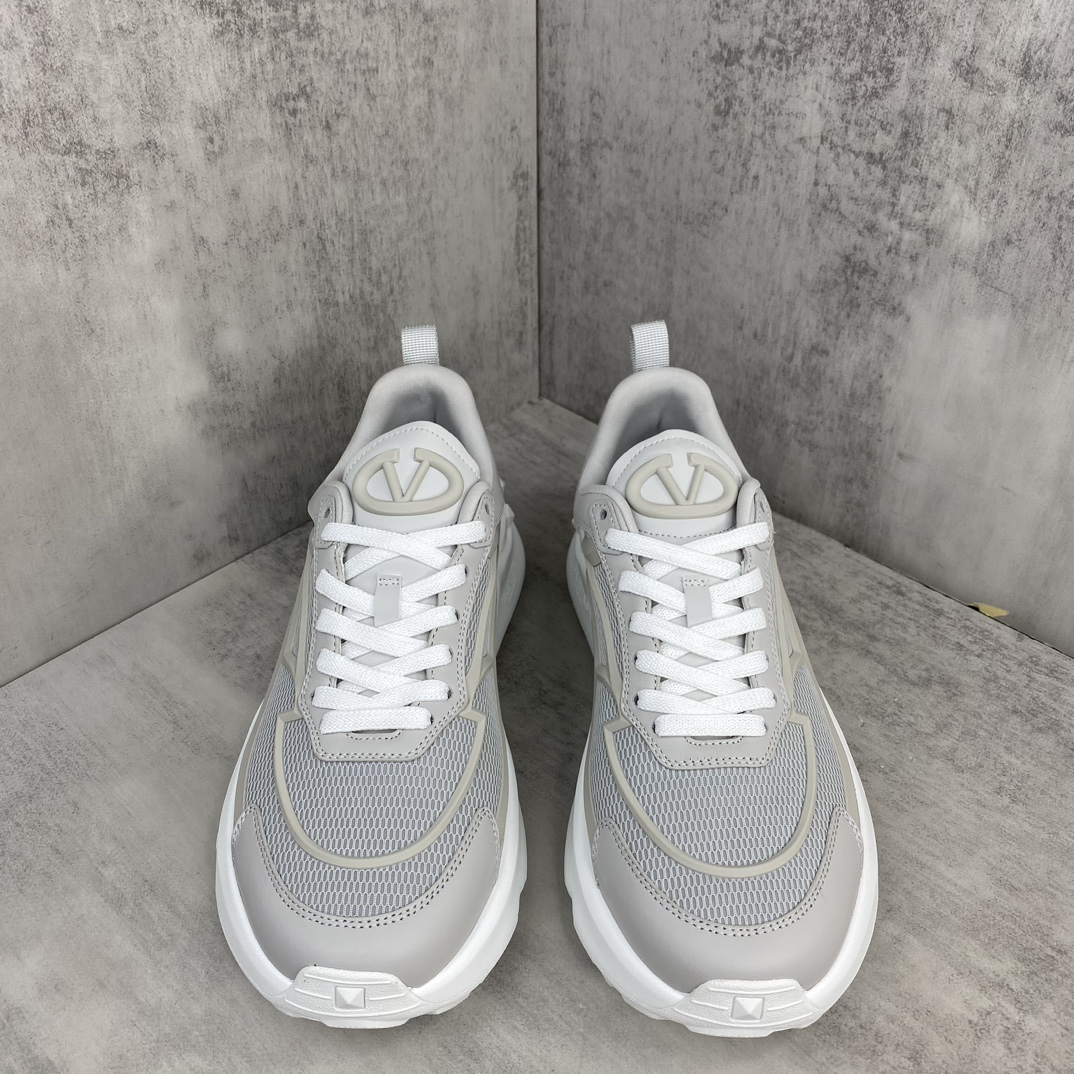 Valentino True Act Mesh Sneakers Gray/White