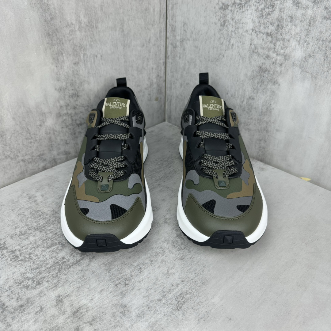 Valentino True Act Camo Mesh Sneakers Multicolor