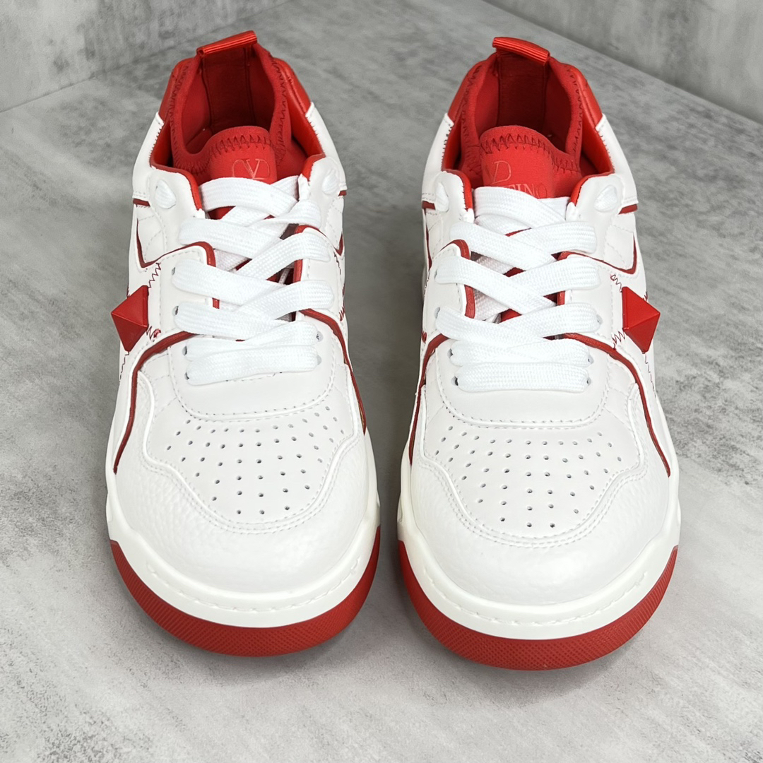 Valentino Garavani Platform Sock Sneakers White/Red