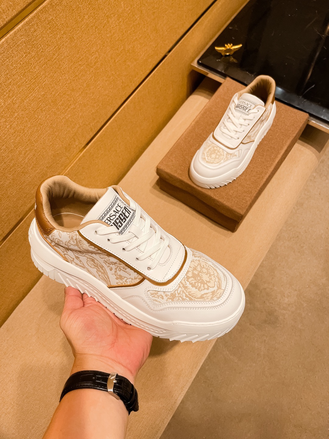 Versace Baroque Panel Sneakers Multicolor