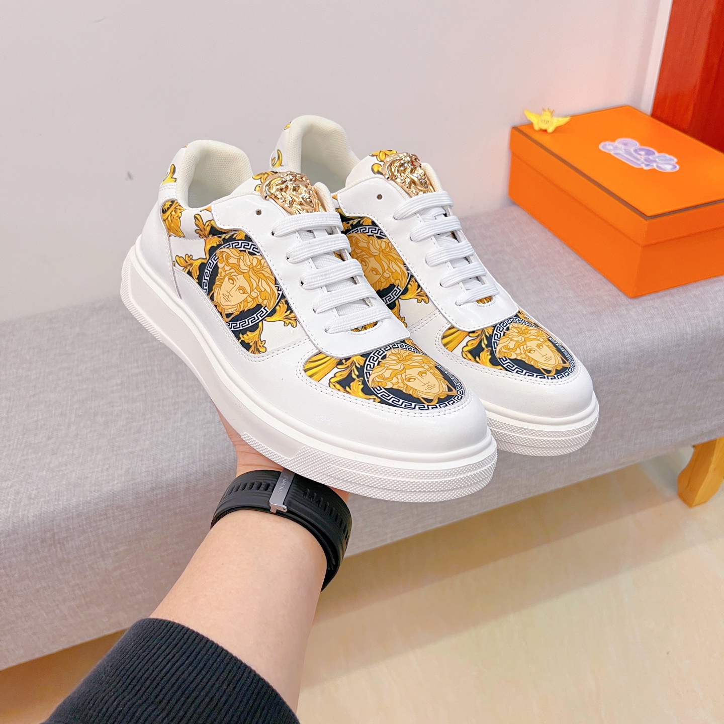 Versace Medusa Low-Top Sneakers White