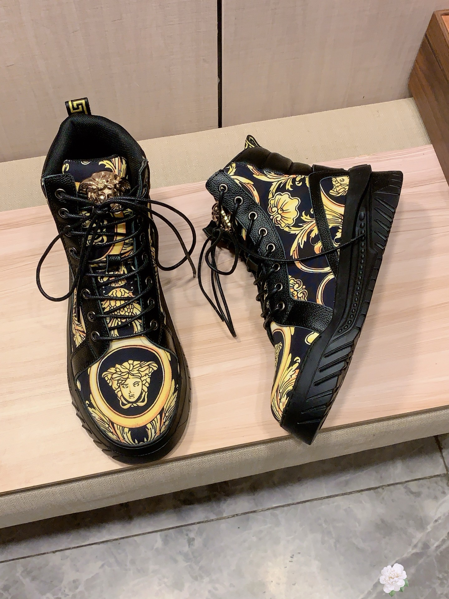 Versace Baroque High-Top Sneakers Multicolor