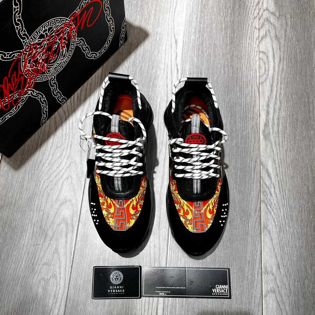 Versace Chunky Baroque Sneakers Black/Red