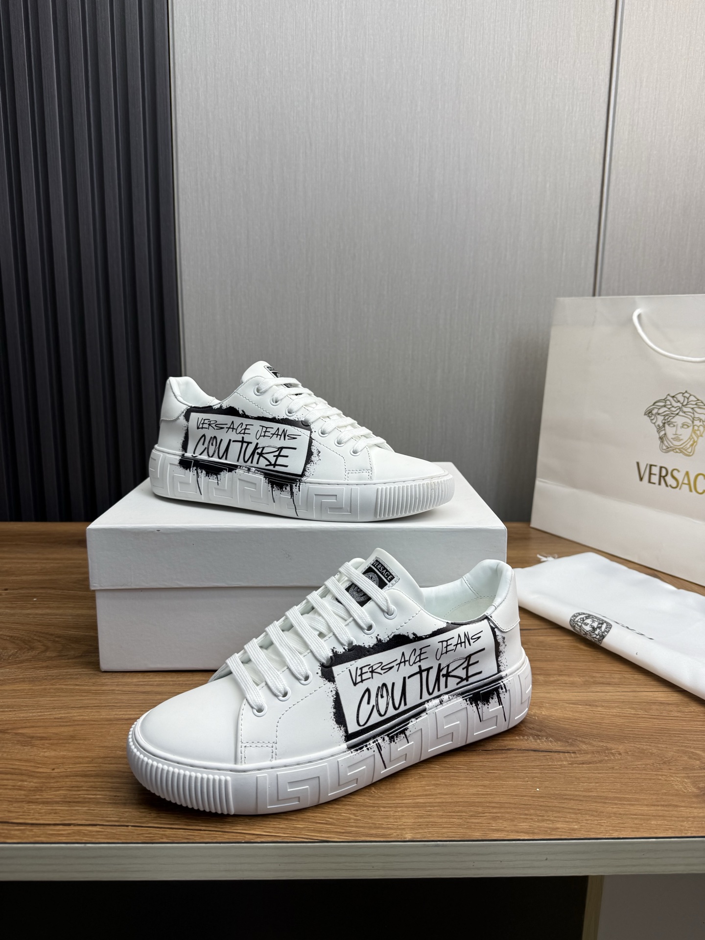 Versace Jeans Couture Leather Sneakers White