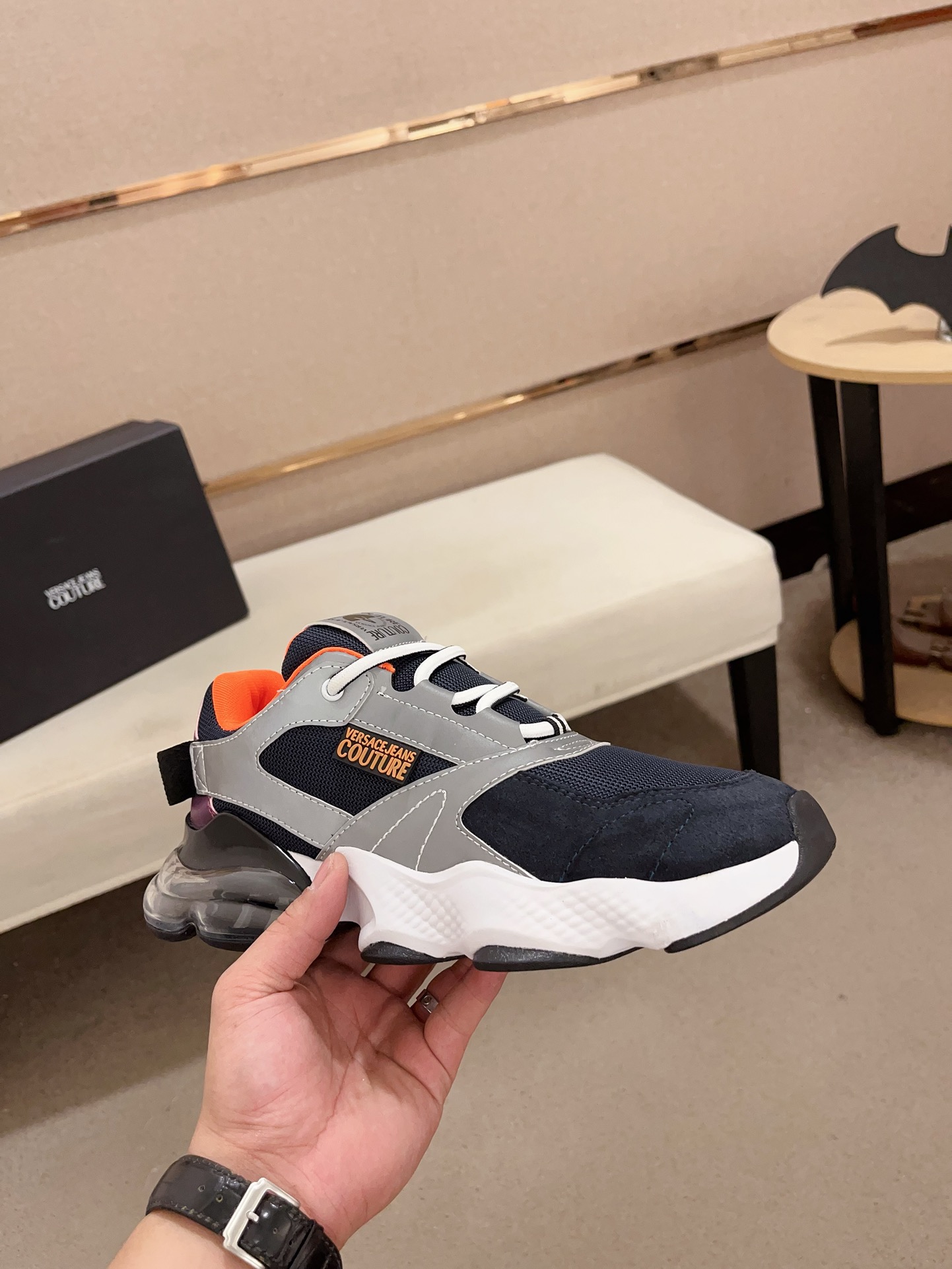 Versace Jeans Couture Chunky Sneakers Navy/Grey/Orange