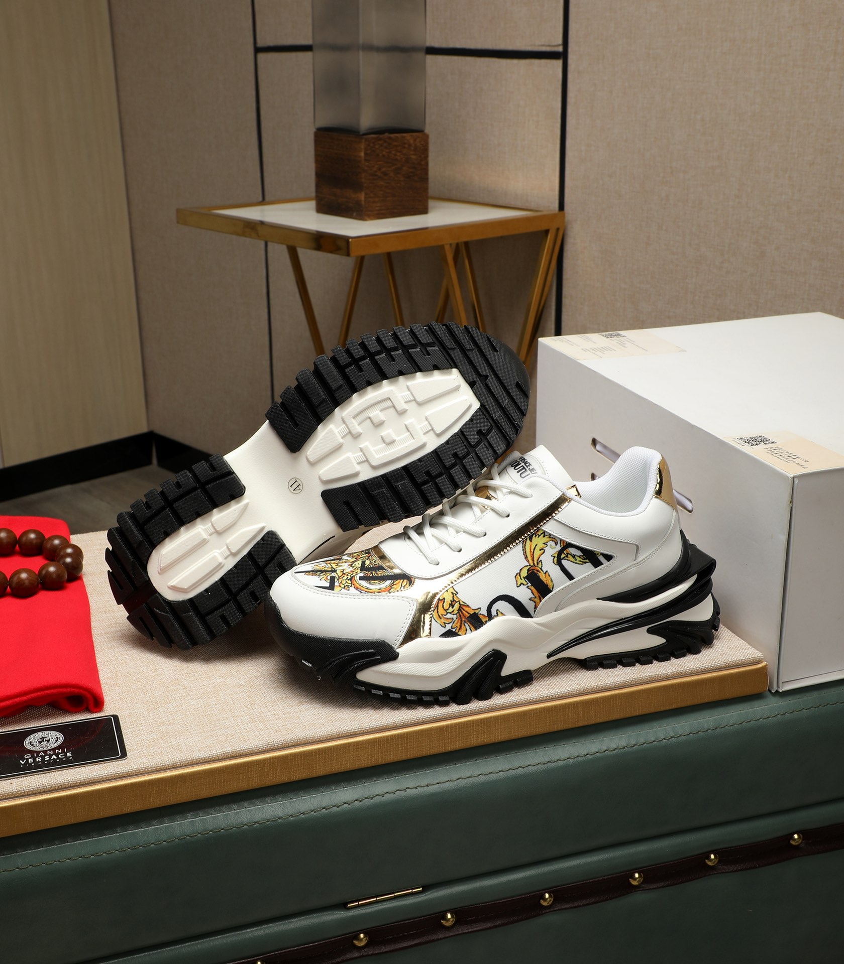 Versace Jeans Couture Chunky Sneakers White/Gold