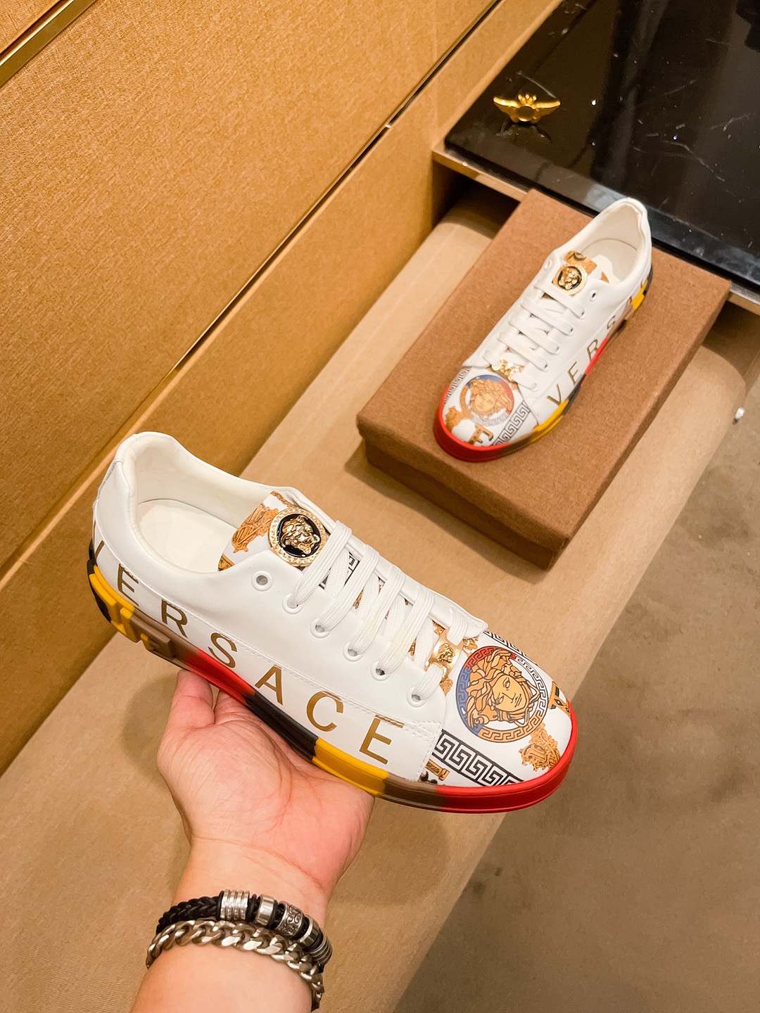 Versace Medusa Low-Top Sneakers Multicolor