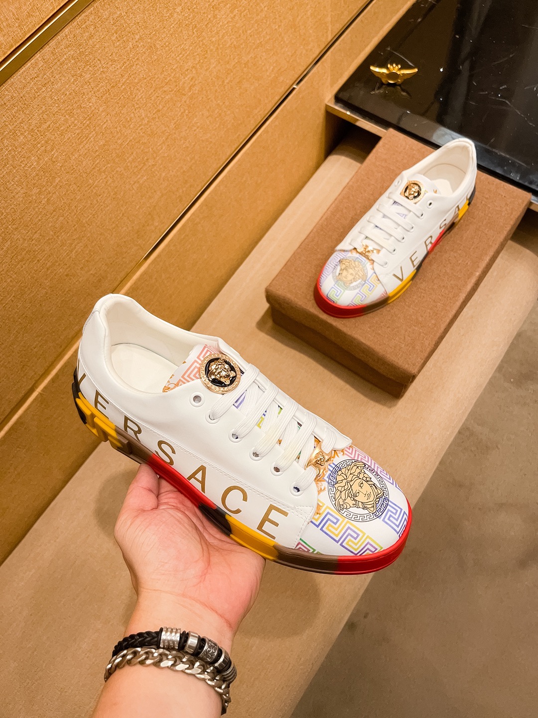 Versace Medusa Low-Top Sneakers Multicolor