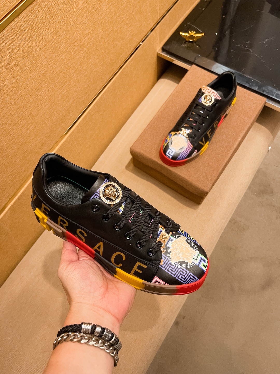 Versace Medusa Low-Top Sneakers Multicolor