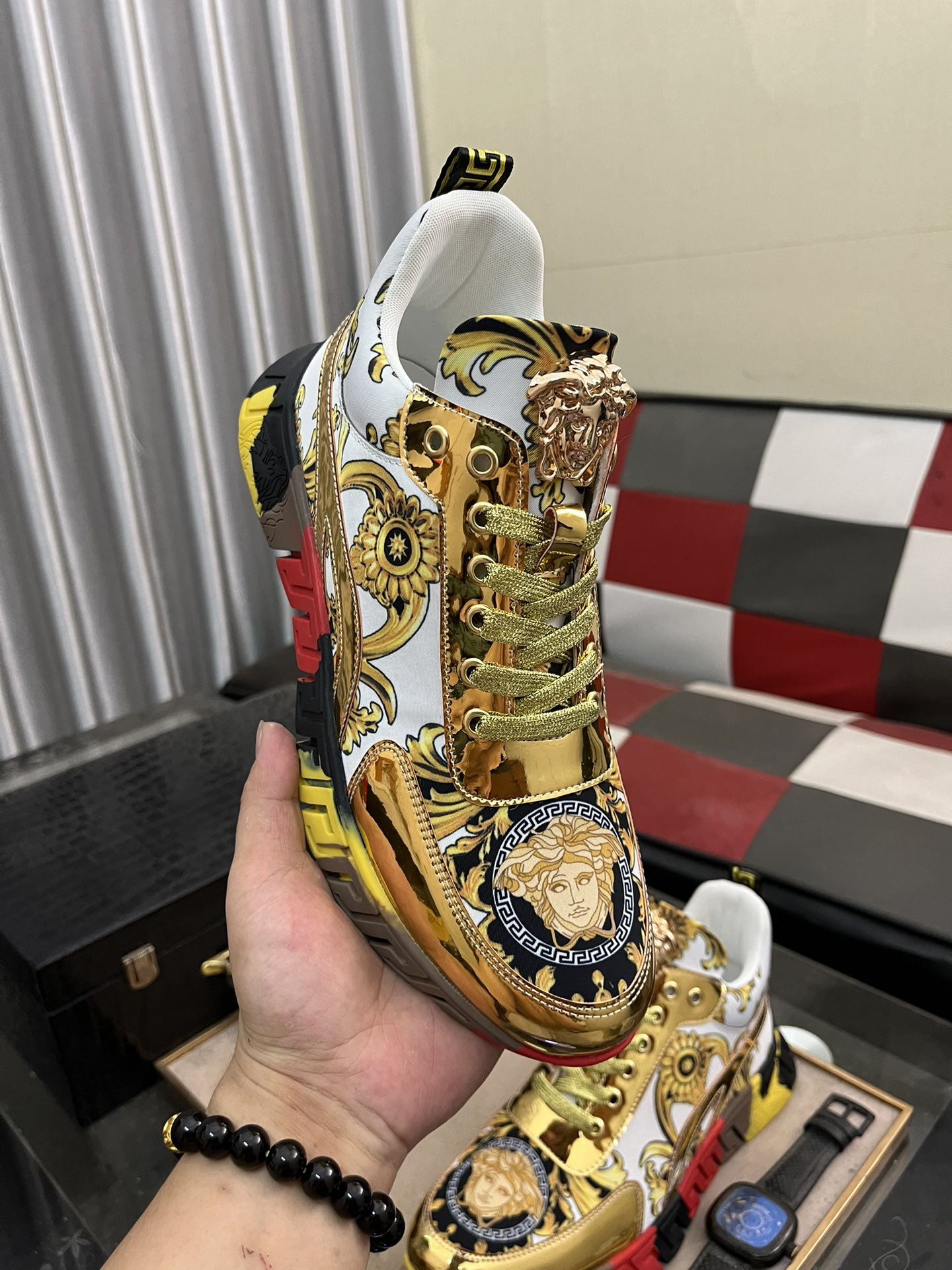 Versace Baroque Low-Top Sneakers Multicolor