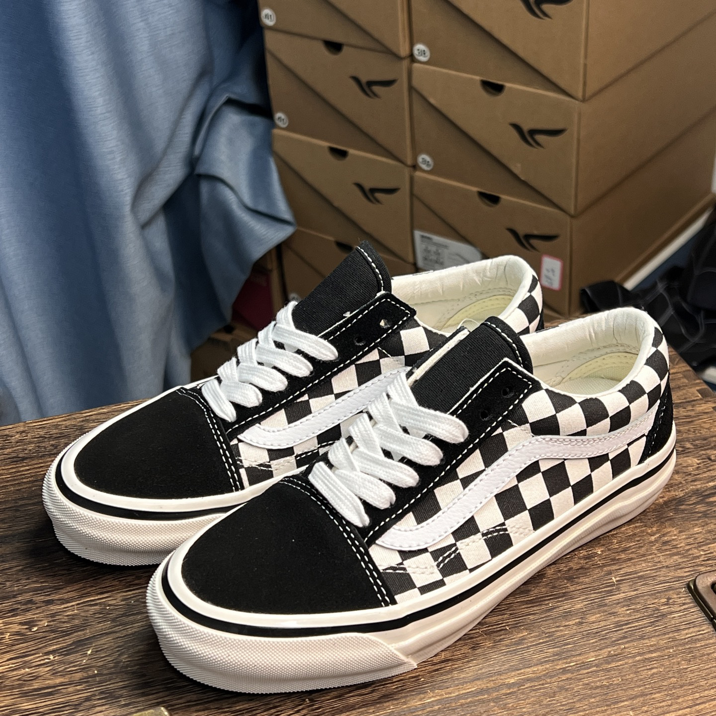 Vans Old Skool 36 DX Checkerboard Sneakers Black/White