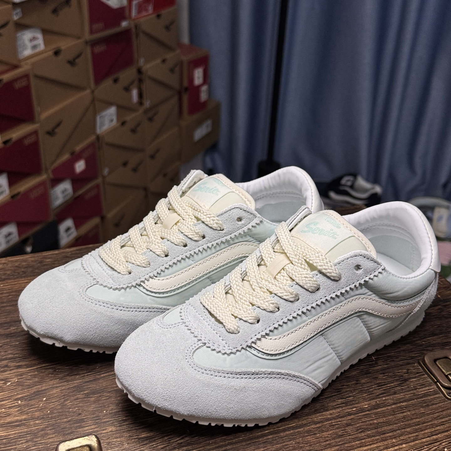 Vans Super LowPro Retro Thin-Sole Sneakers Mint