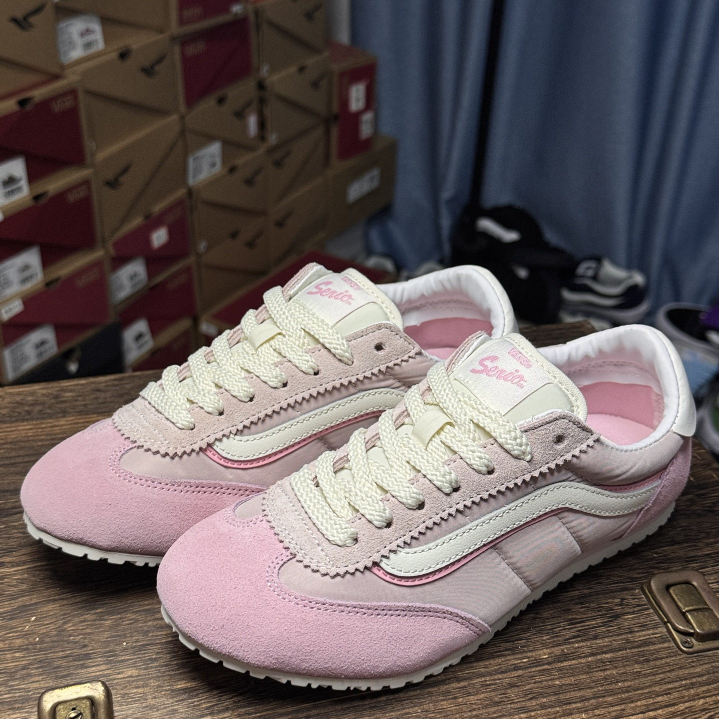 Vans Super LowPro Retro Thin-Sole Sneakers Pink
