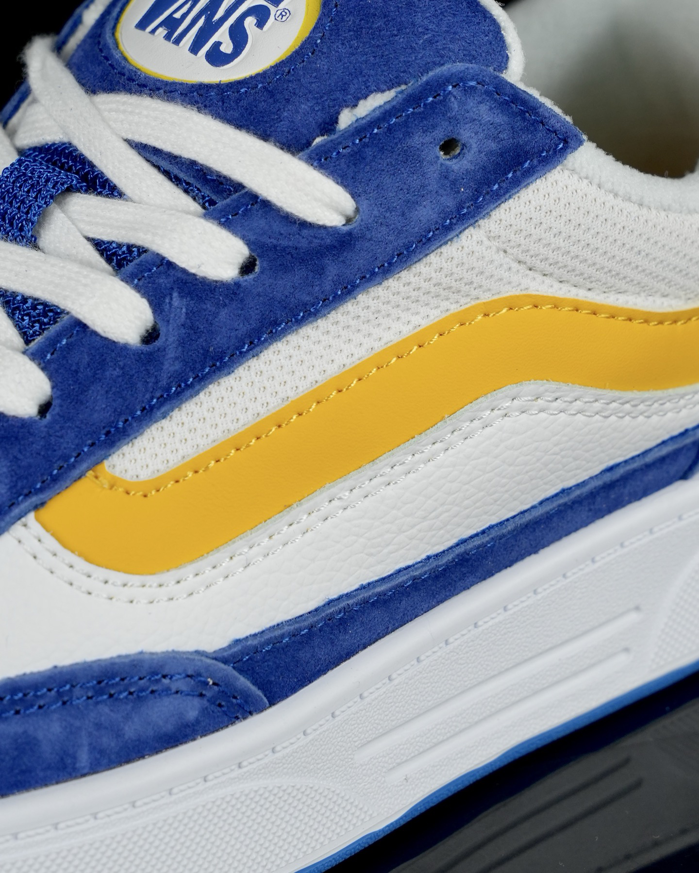 Vans Skate Estazzo Suede Leather Skate Shoes Blue/Yellow