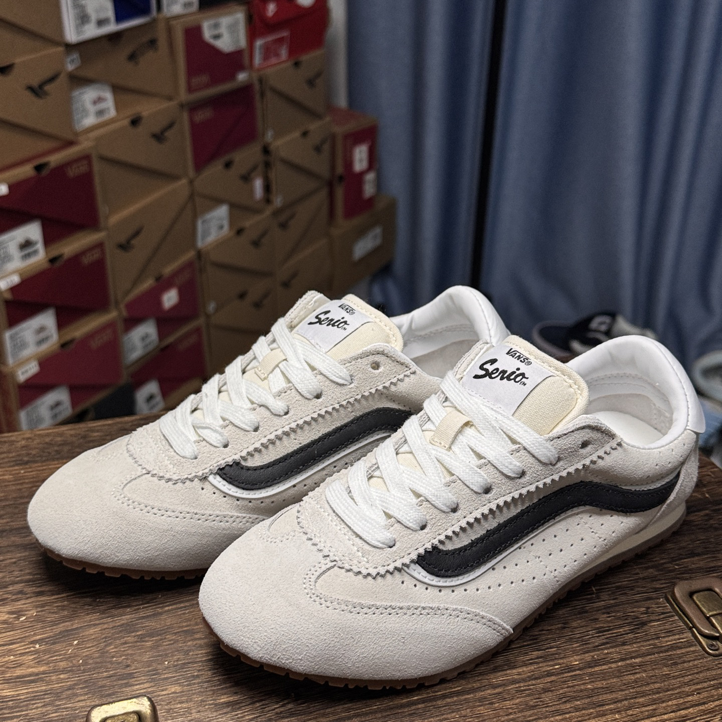 Vans Super LowPro Retro Slim Sole Sneakers Beige/Black