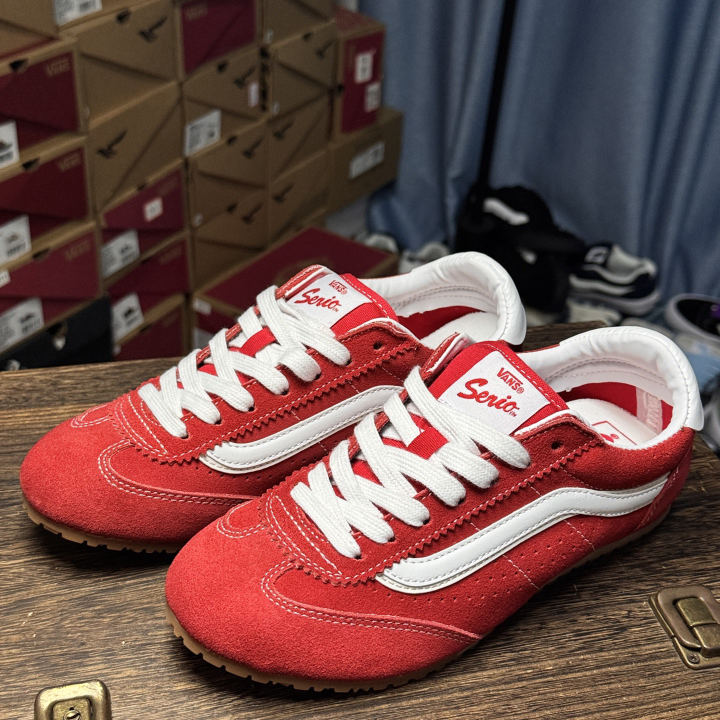 Vans Super LowPro Retro Thin Sole Sneakers Red