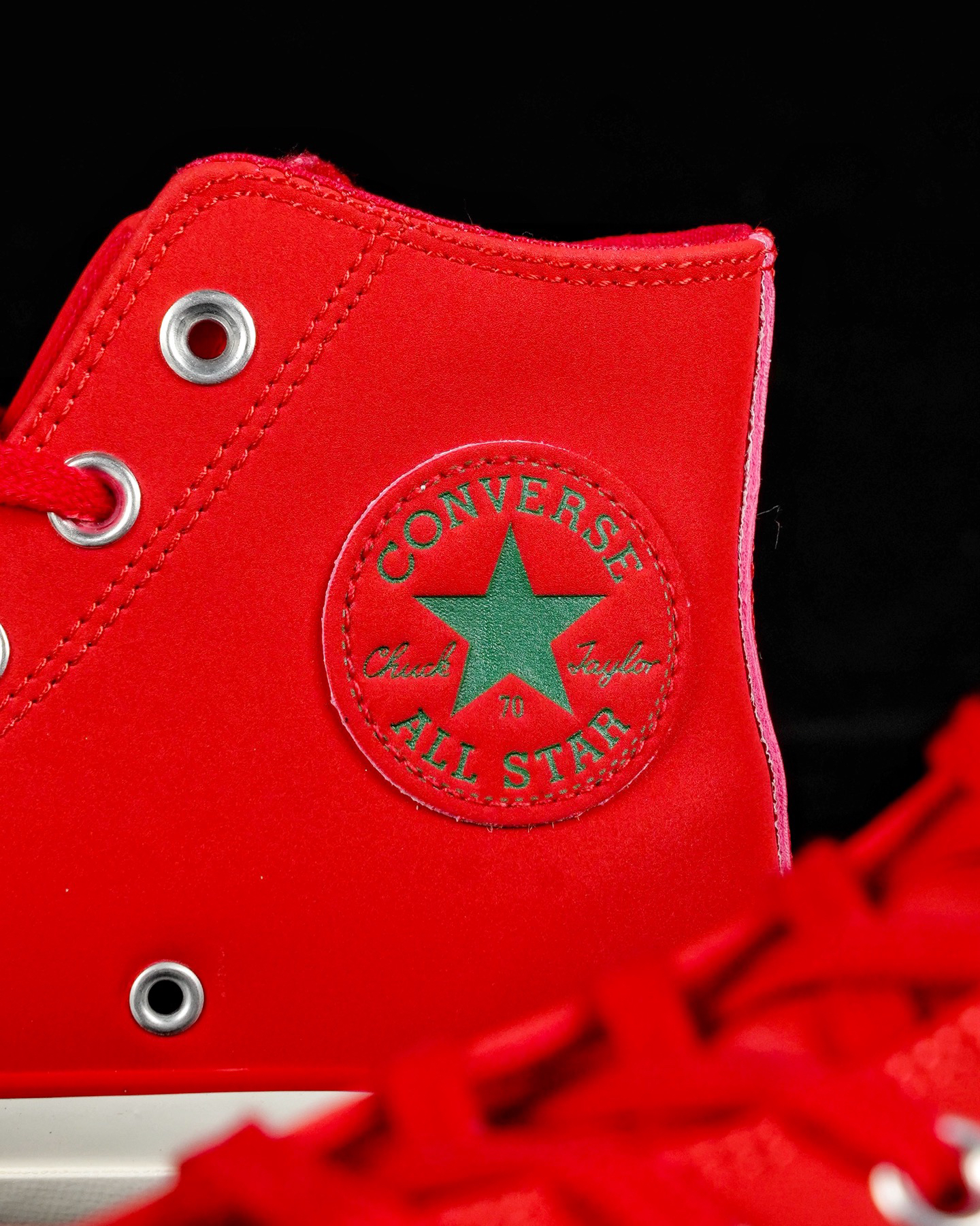 Converse Chuck 70 Christmas Suede High Tops Red