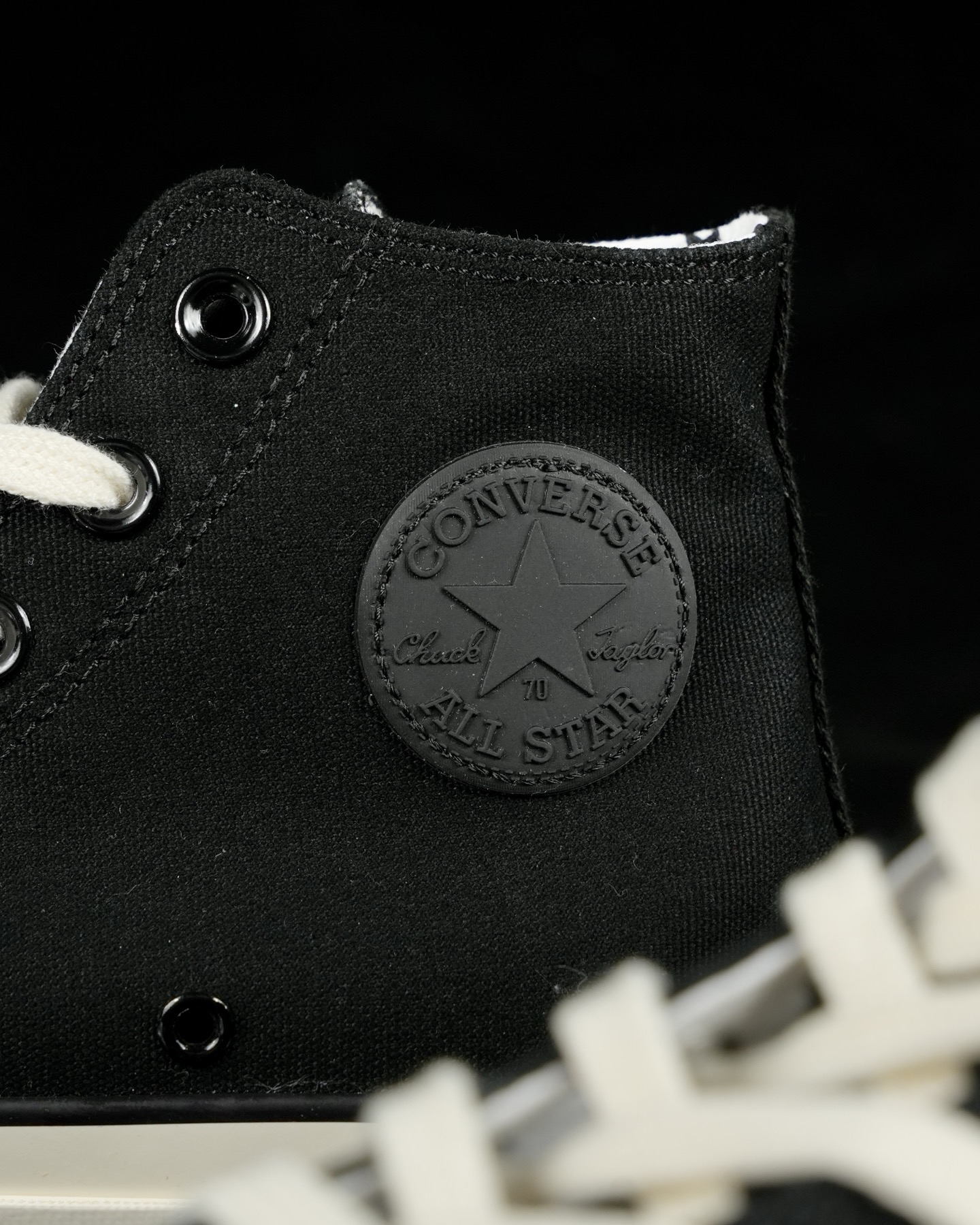 Converse x Hello Kitty Chuck 70 Hi Black Canvas Shoes - Black