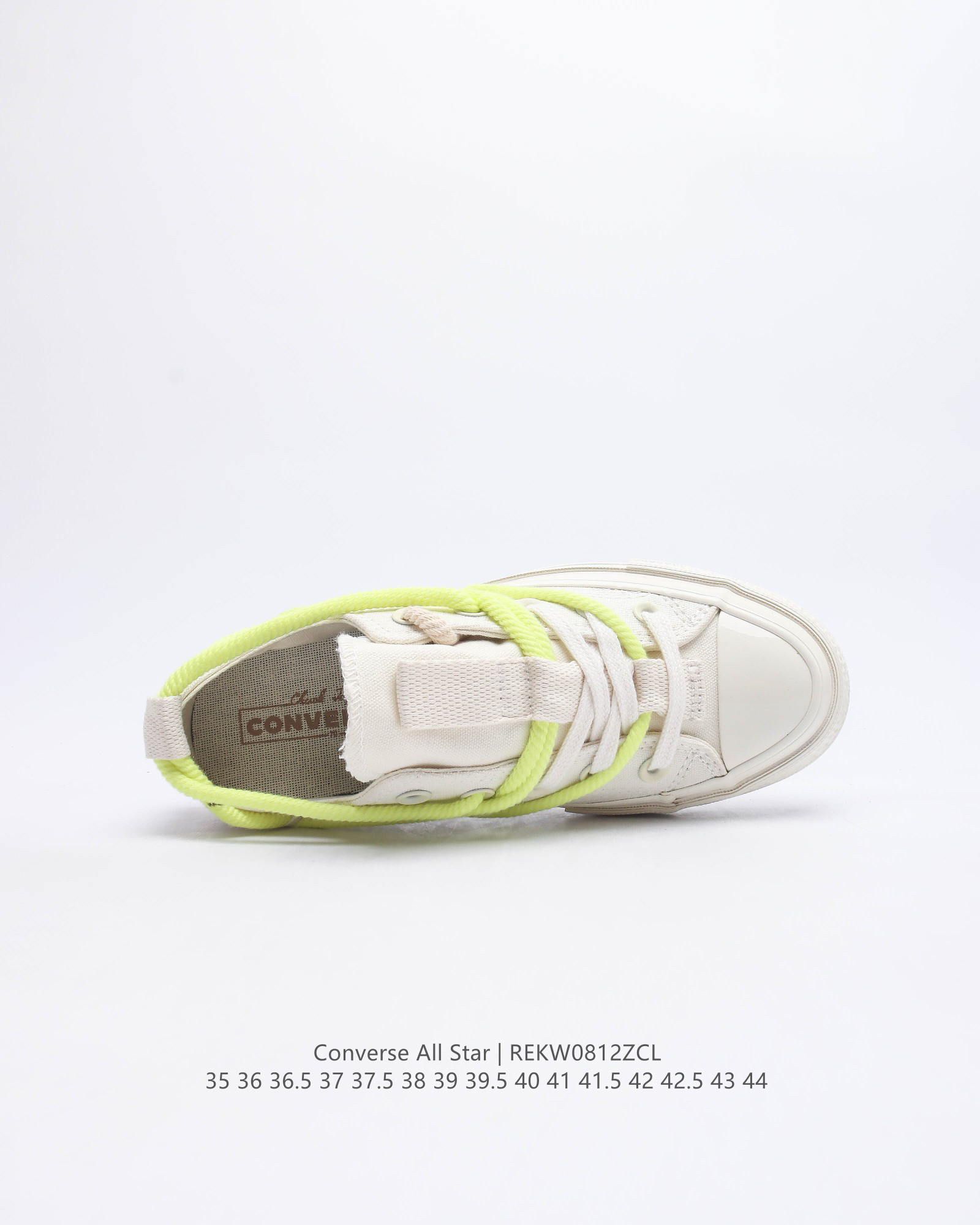 Converse Run Star Canvas Sneakers Off-White/Neon Yellow
