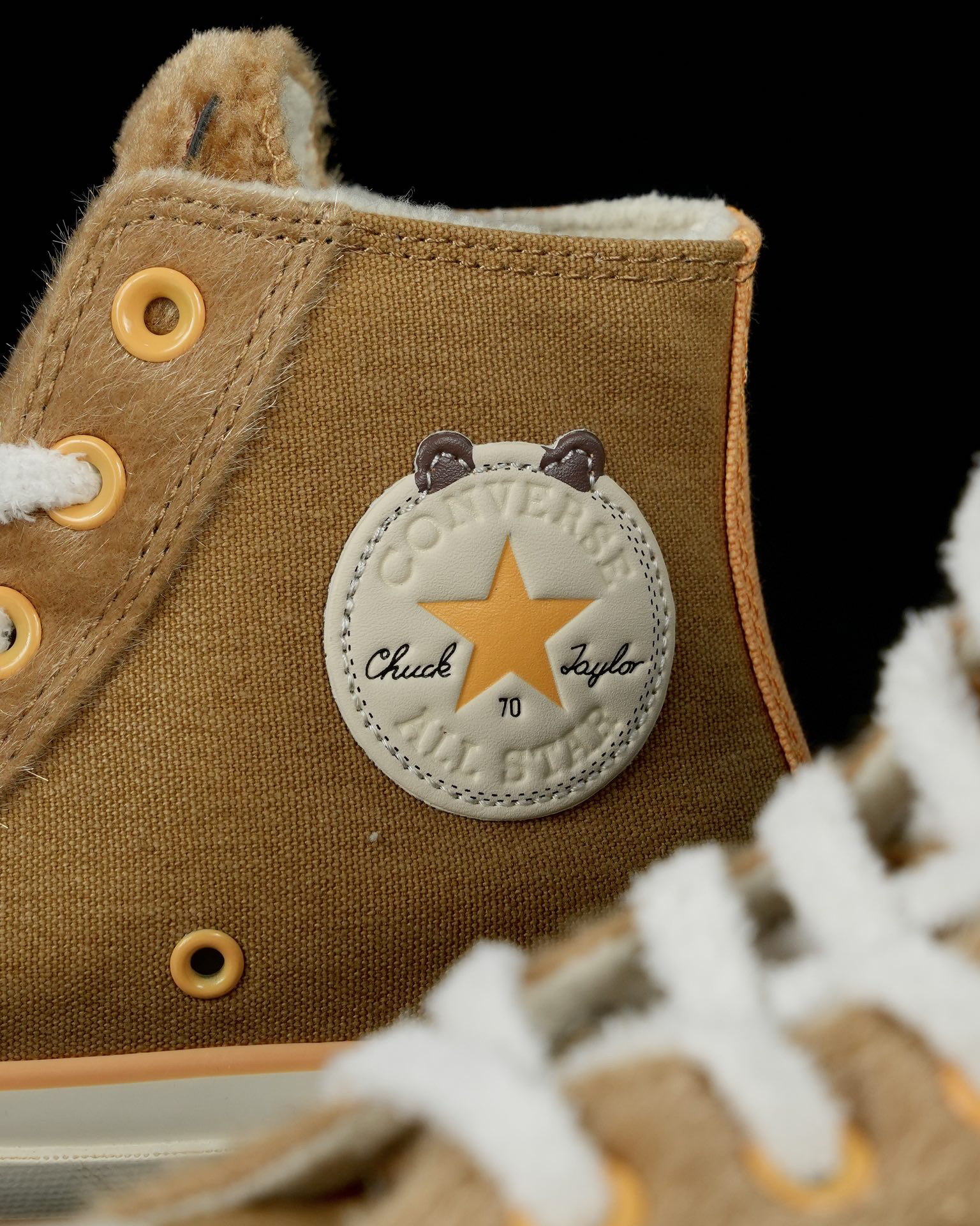 Converse Chuck 70 Furry Animal High-Top Sneakers Khaki