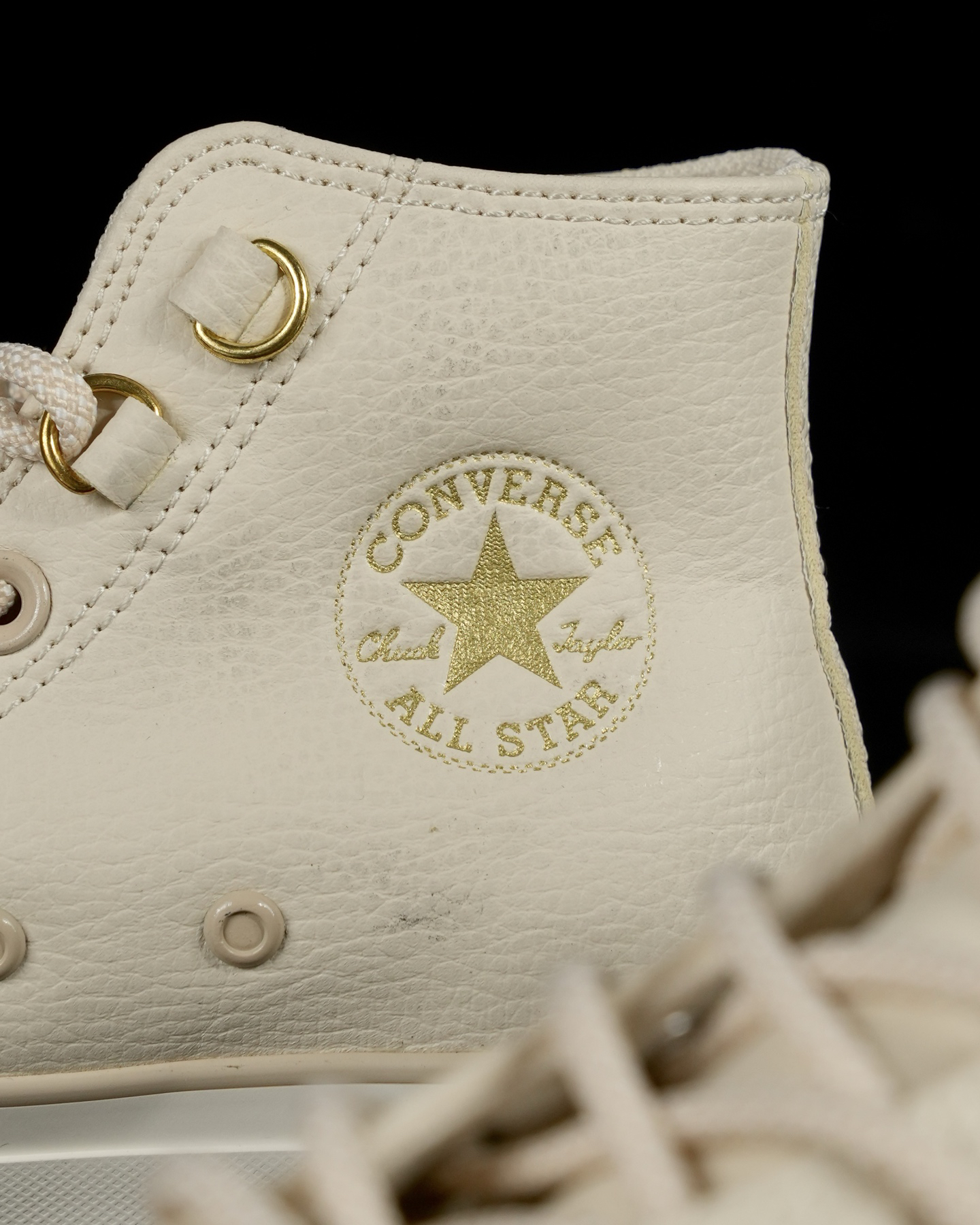 Converse All Star Lift Leather High Tops Cream