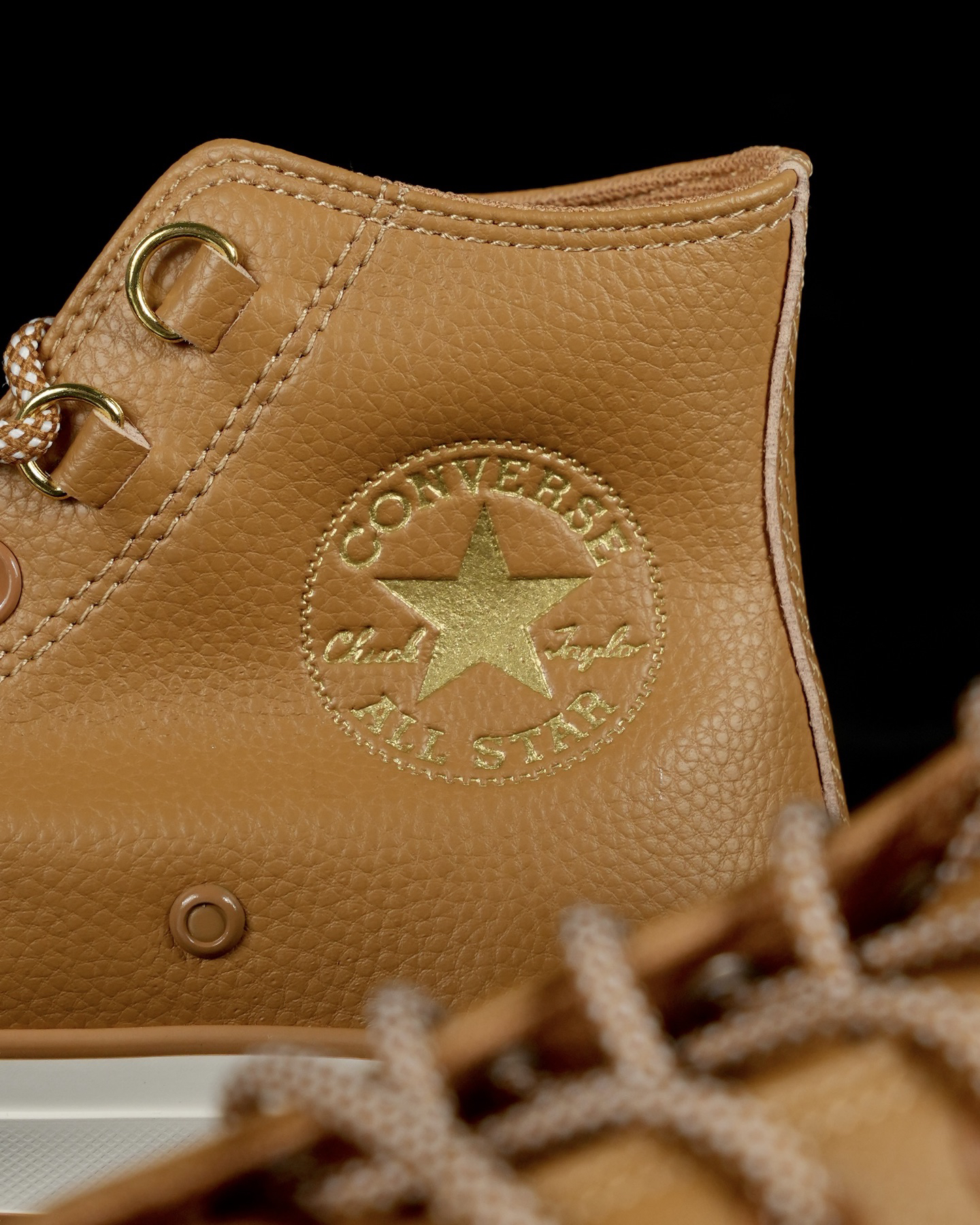Converse All Star Lift Leather Platform Sneakers Brown