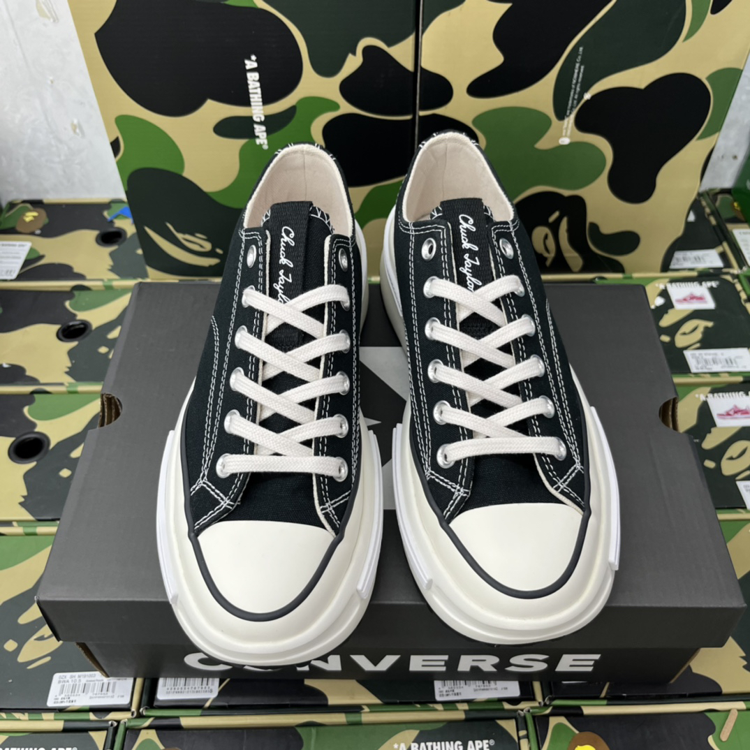 Converse Run Star Low Platform Sneakers Black/White