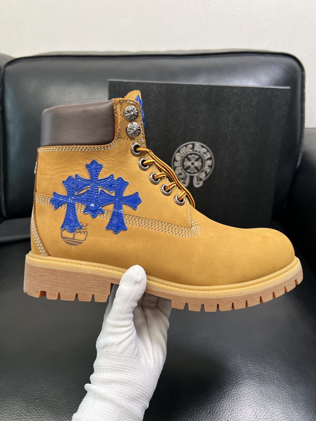 Chrome Heart x Timberland Work Boots Wheat