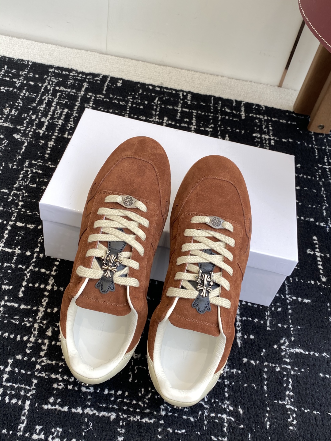 Rick Owens Suede Low-Top Trainer Brown