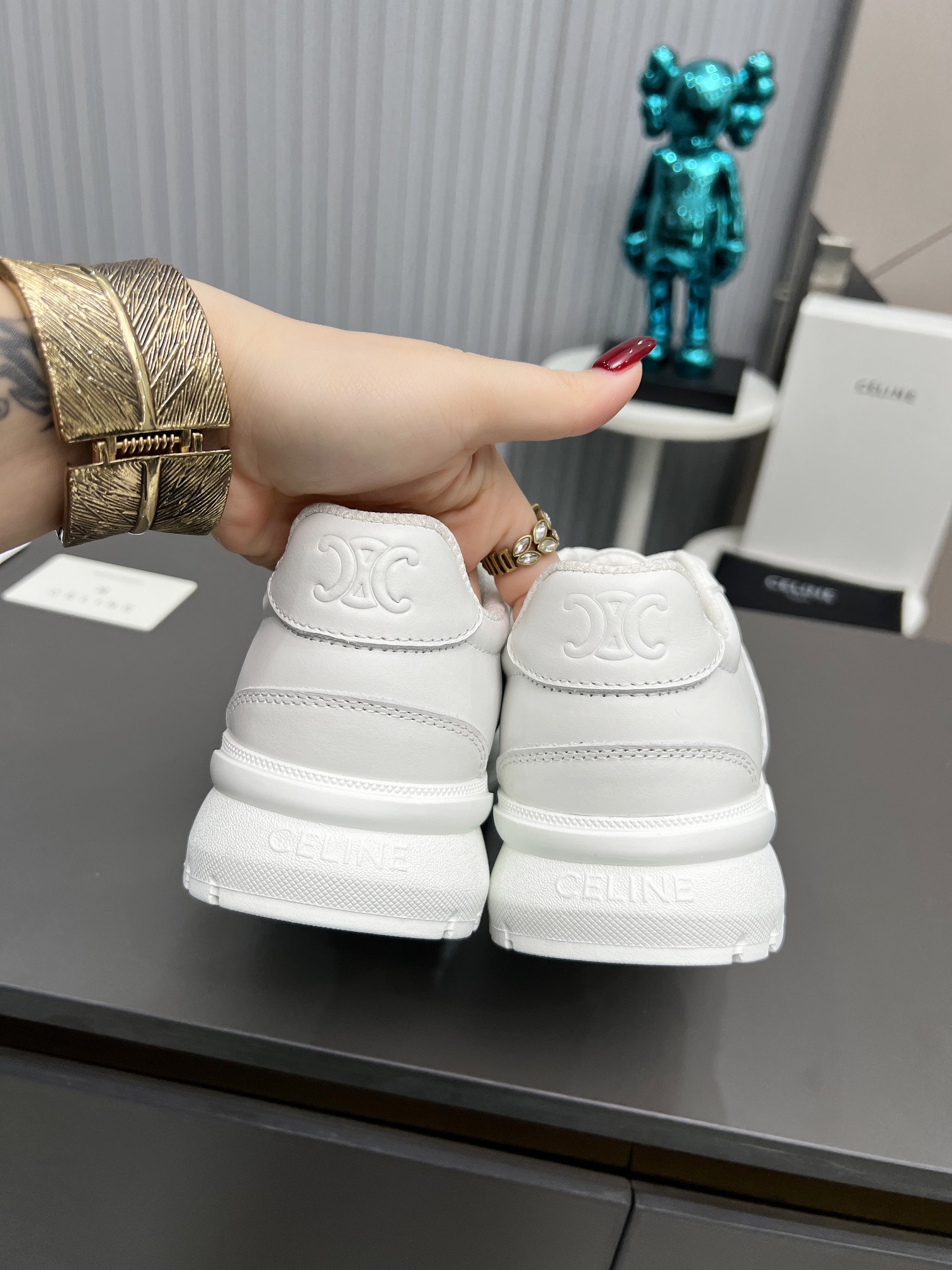 Celine Chunky Dad Sneakers White