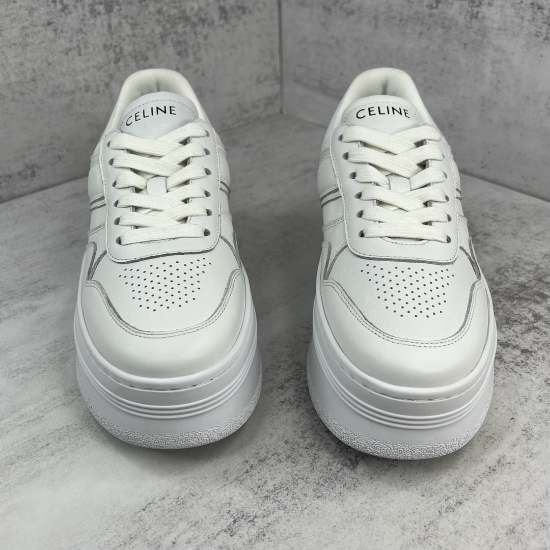 Celine Triomphe Platform Sneaker White
