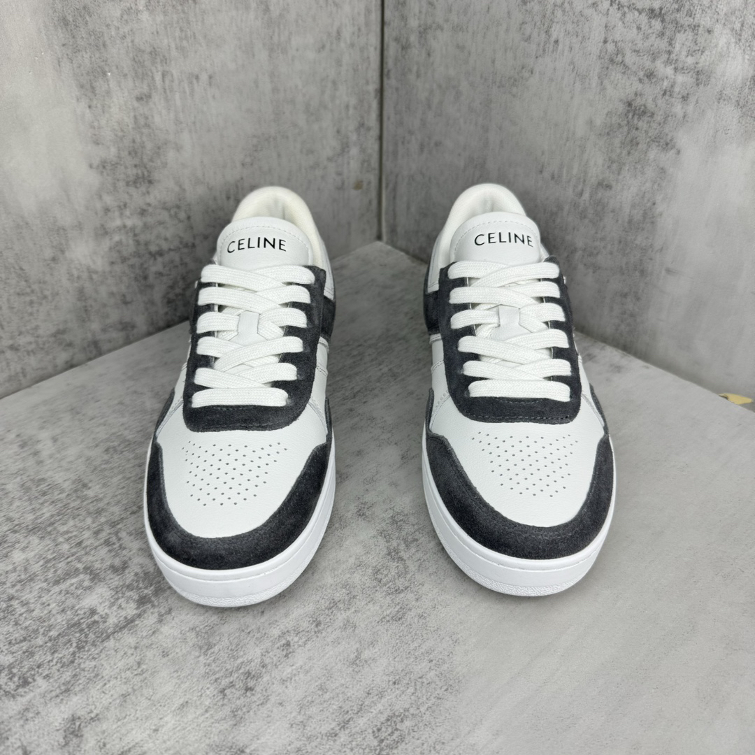 Celine Trainer Skate Sneakers White/Black