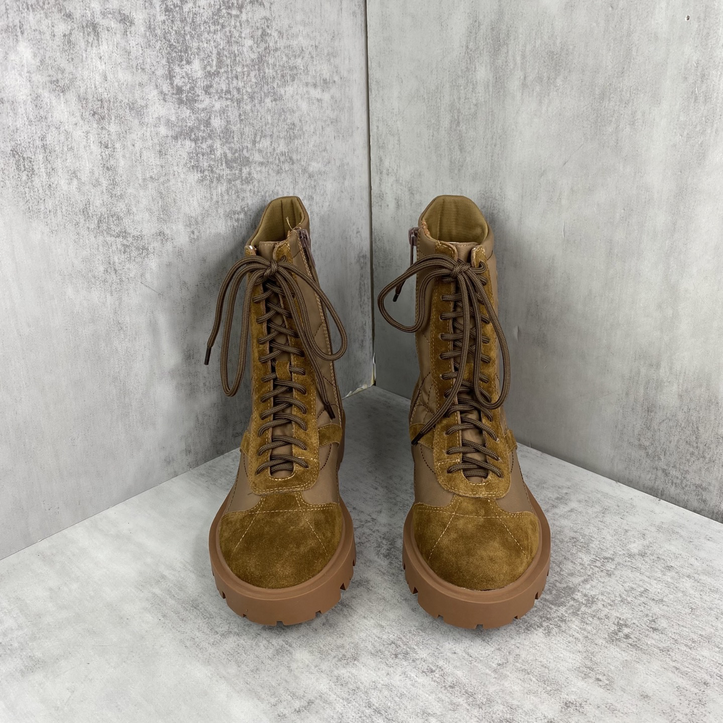 Celine Retro Lace-Up Boots Brown