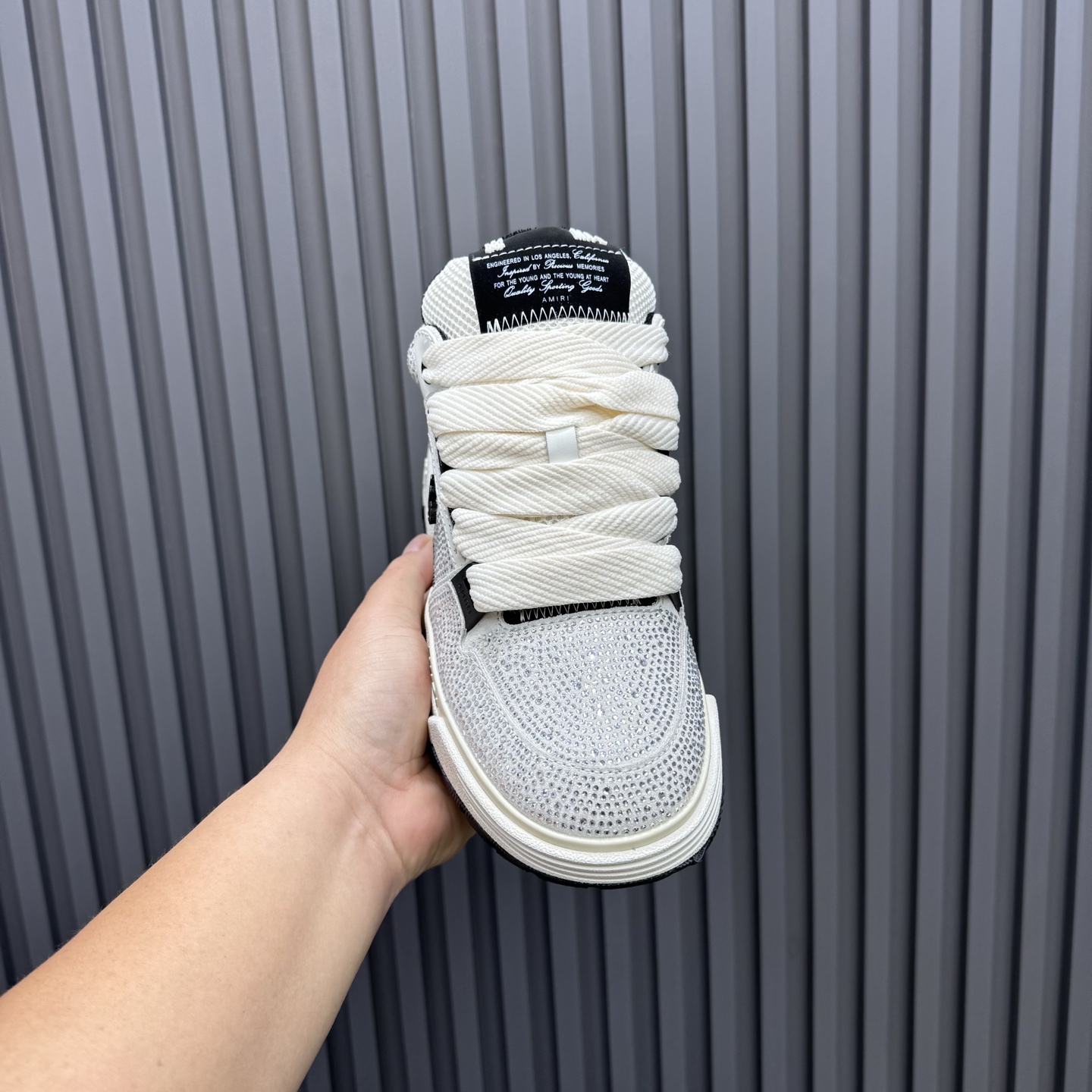 AMIRI Crystal Low Sneakers White/Black