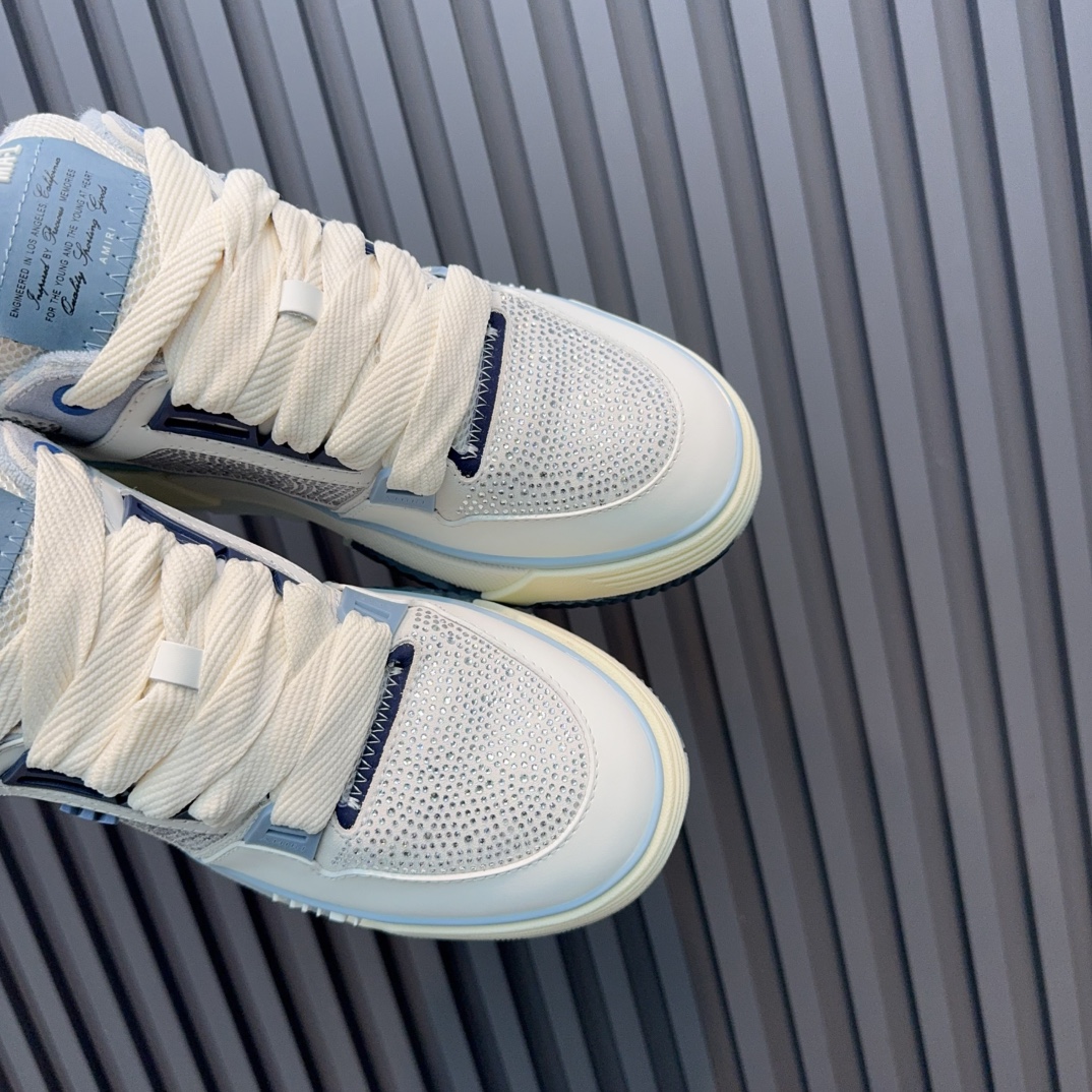 Amiri Crystal Low Sneakers Blue