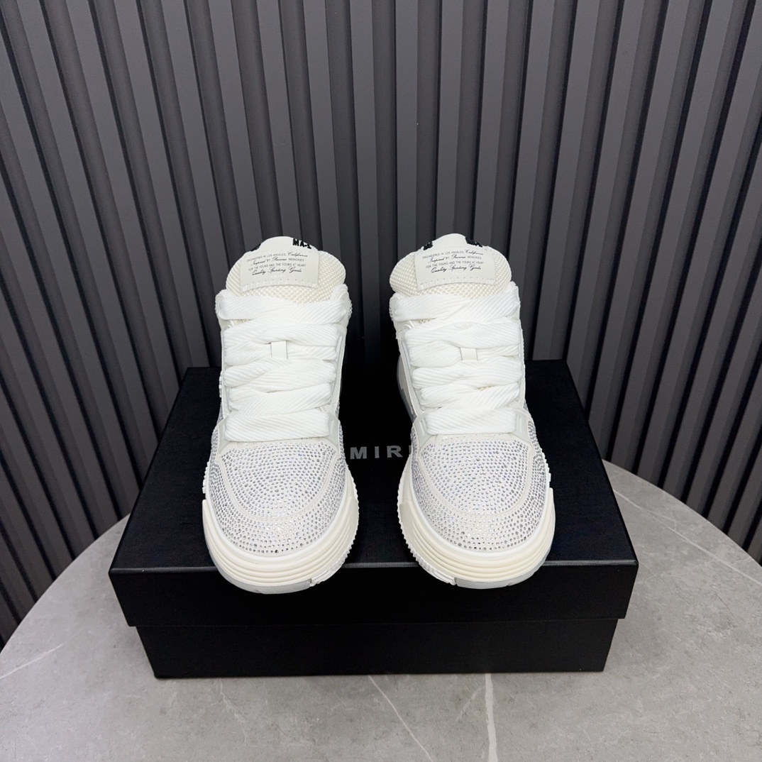 AMIRI Crystal Low-Top Sneakers White