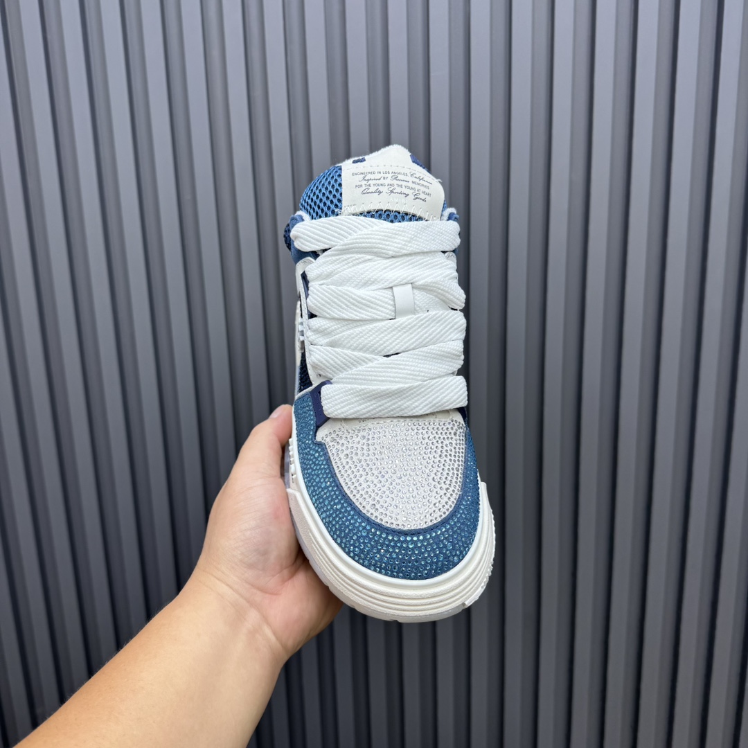 AMIRI Crystal Low-Top Sneakers Blue