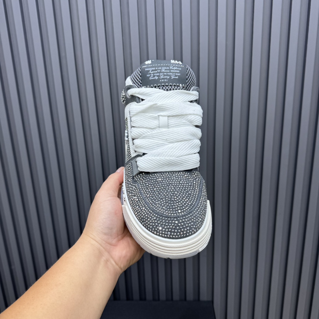 AMIRI Crystal Low-Top Sneakers Grey
