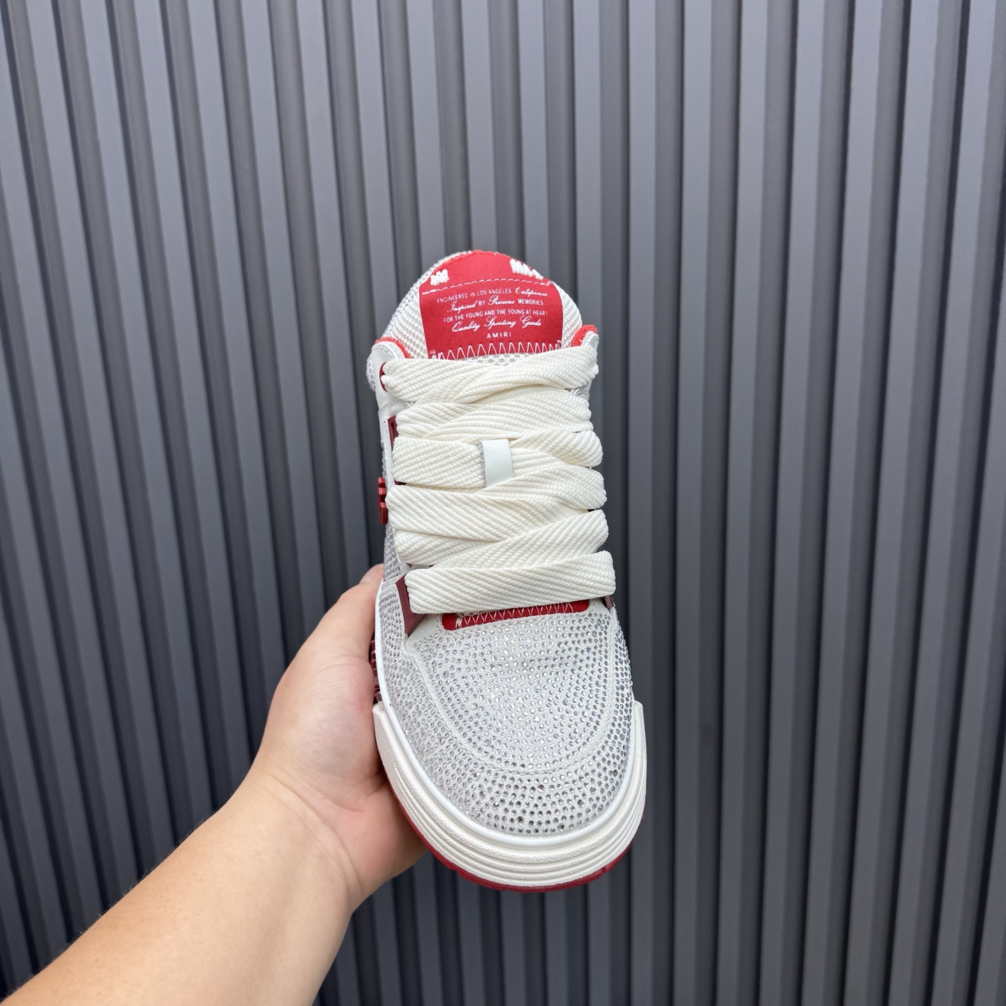 AMIRI Crystal Low Sneaker White/Red
