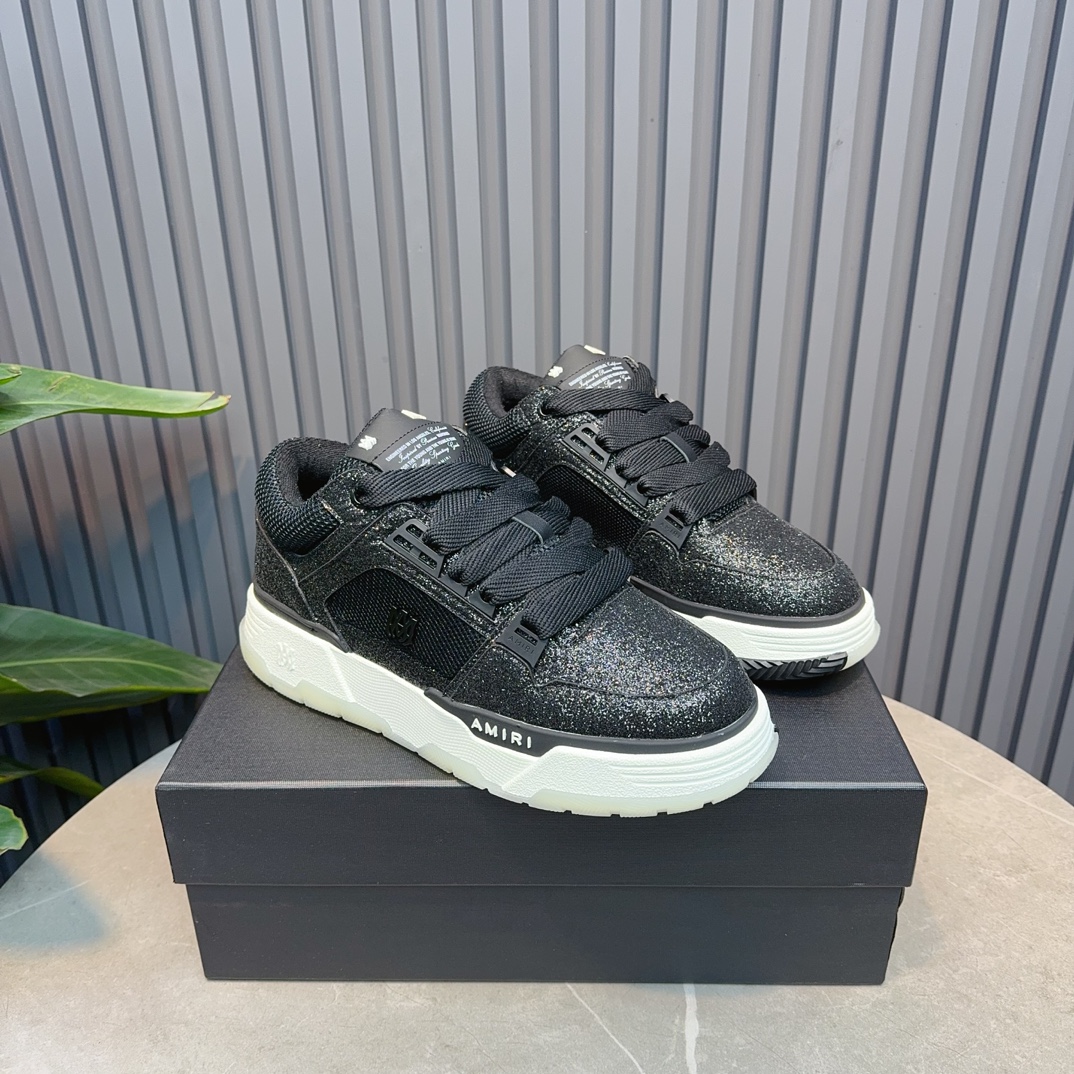 AMIRI Glitter Low-Top Sneakers Black
