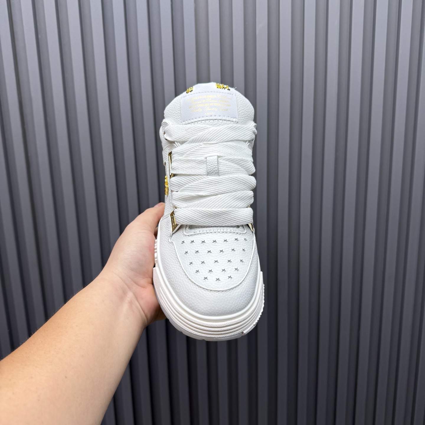 Amiri Leather Low-Top Sneakers White