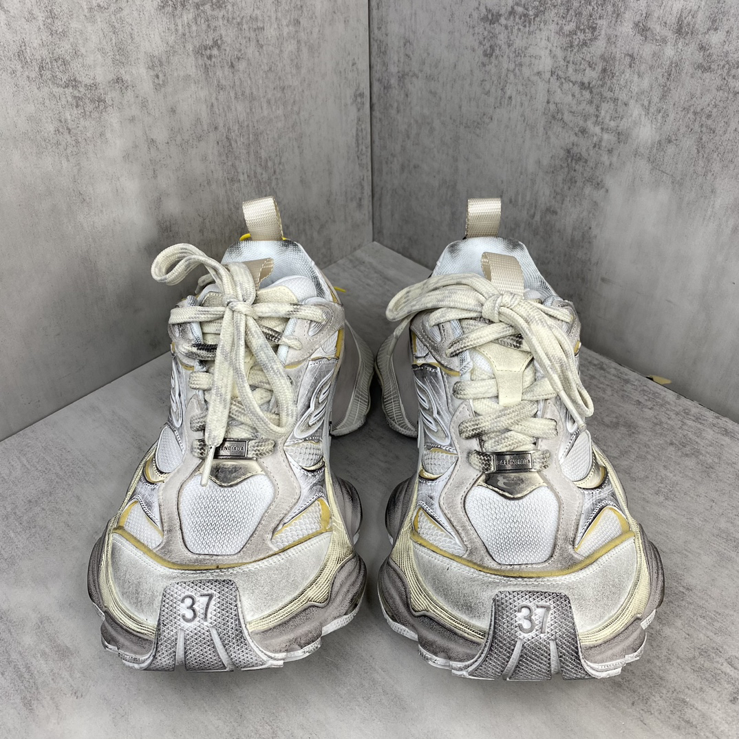 Balenciaga Cargo Sneaker White Yellow Silver