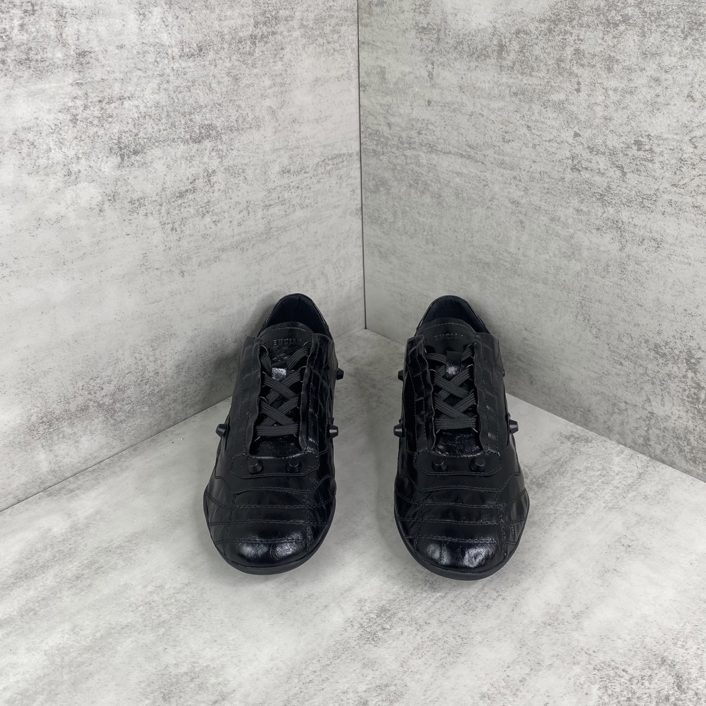 Balenciaga Punk Lace-Up Shoes Black